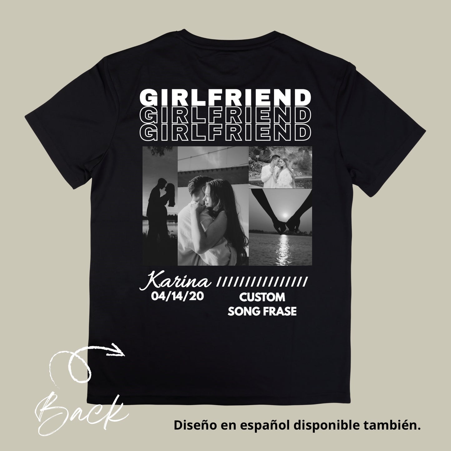 “Girlfriend” black T-shirt unisex